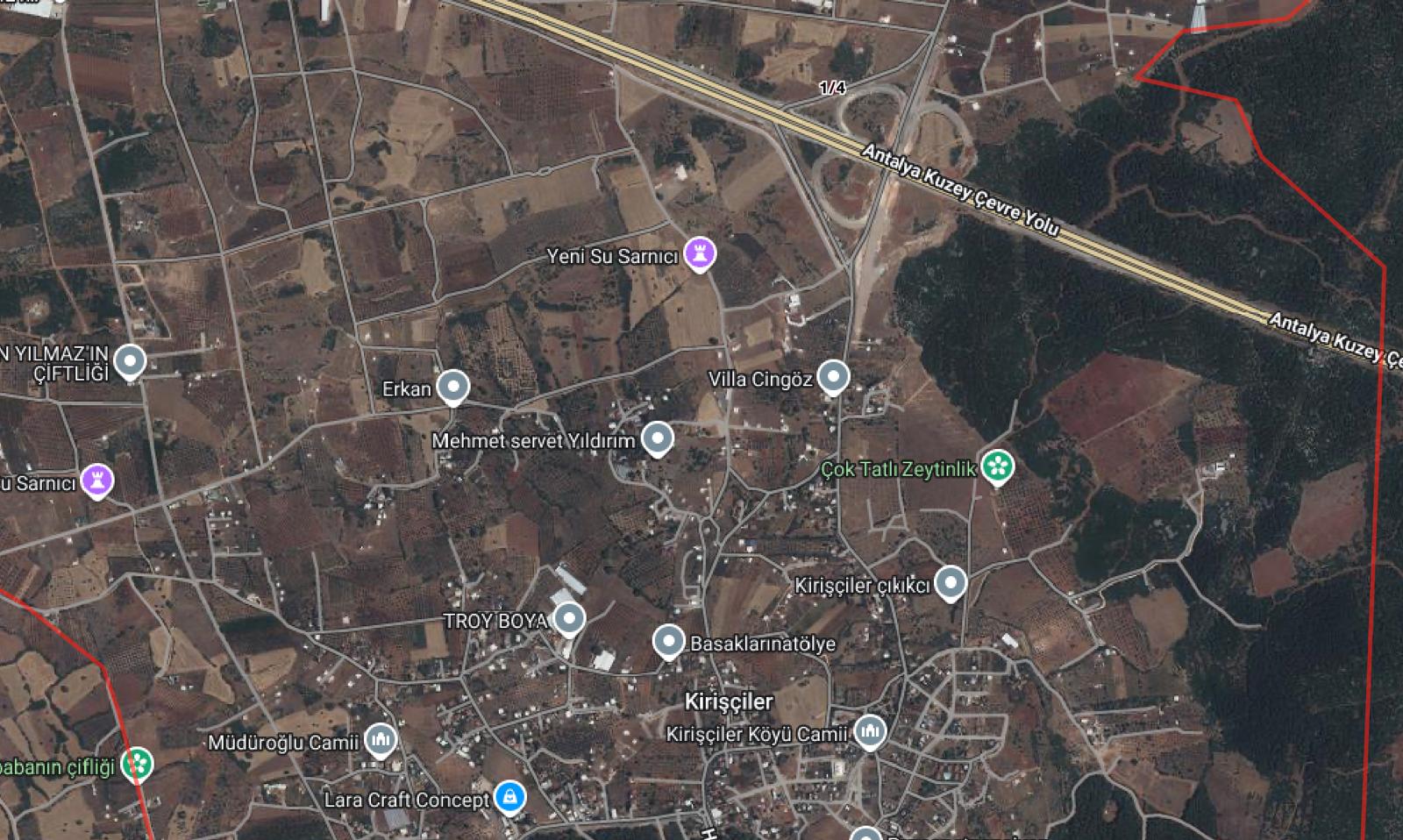 Antalya Kepez Kirişçiler'de Satılık Villa İmarlı 300 M2 Arsa
